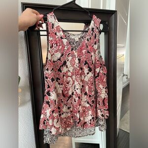 Lucky brand overly flowy cami tank top